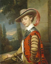 Portrét prince Nikolaje Saltykova v maškarních šatech, 1850