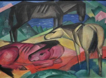 1913 Franz Marc Tři koně II