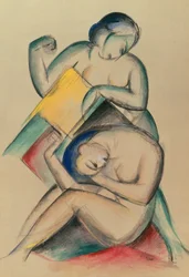 Dvě nahé ženy, kolem 1910-15