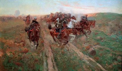 Scéna z bitvy u Kuryuk-Dara v červenci 1854, 1900.