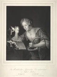 Dívka Svíčkování vajíček, 1840.