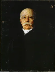 Kníže Otto von Bismarck, pruský státník, který se zasloužil o vznik Německé říše... (malba na plátně)