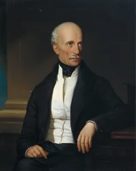 Portrét arcivévody Jana Rakouského (1782-1859), od Russe, Franze, staršího (1817-1892). Olej na plátně