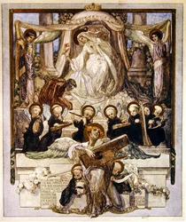 Ilustrace z Dantovy Božské komedie, Paradiso, Canto XXXIII, 1921 (wc na papíře)