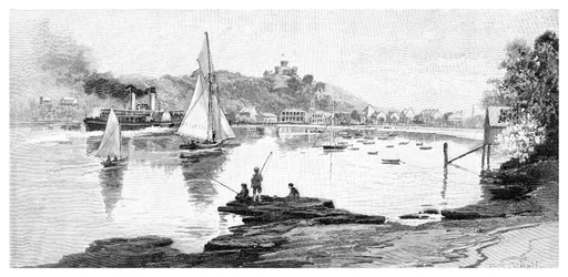 Pláž Manly, Sydney, Nový Jižní Wales, Austrálie, 1886.