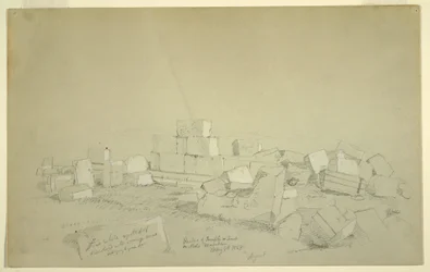 Kresba, Abelsova hrobka na hoře nad Suk Wadi, 4. května 1868