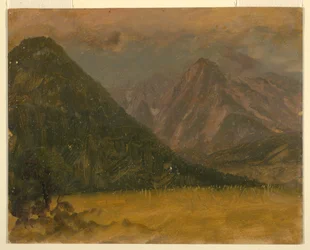 Kresba, Alpská krajina, Bavorsko nebo Švýcarsko, 1868