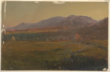 Kresba, Podzimní krajina, Hudson, New York, asi 1860