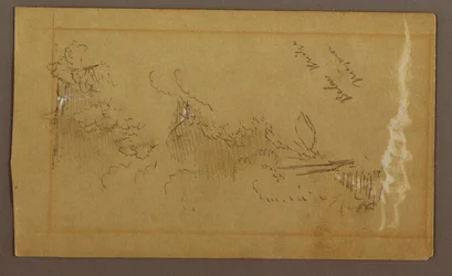 Kresba, Pod mostem, řeka Niagara, New York, pravděpodobně 1858