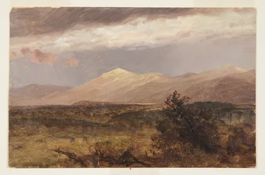 Kresba, Catskills při západu slunce, 1882