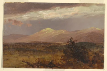 Kresba, Catskills při západu slunce, 1882