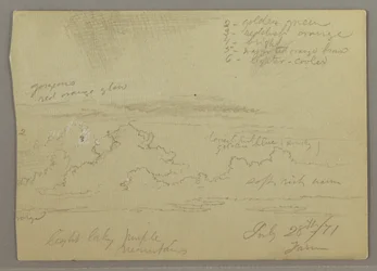 Kresba, Studie mraků, 28. července 1871