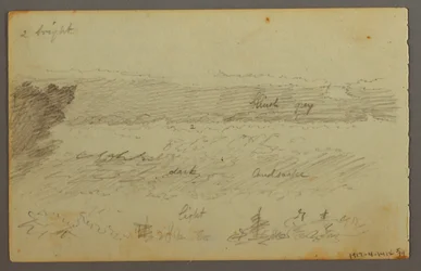 Kresba, Studie mraků, pravděpodobně 1844