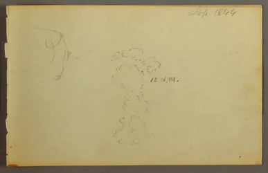 Kresba, Studie mraků, 1844