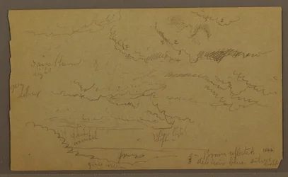 Kresba, studie mraků, pravděpodobně 1860