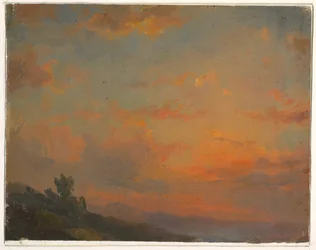 Kresba, Studie mraků, západ slunce, 1850-60