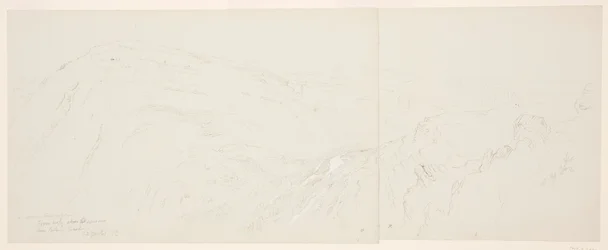 Kresba, Pohled z dálky na Damašek, Sýrie, 7. května 1868