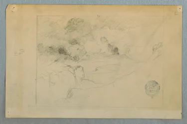Kresba, Pohled z dálky na sopku Sangay, Ekvádor, 1857-62