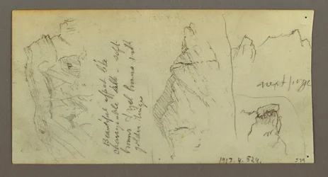 Kresba, Postava jedoucí na velbloudovi, sedící velbloud, pravděpodobně 1868