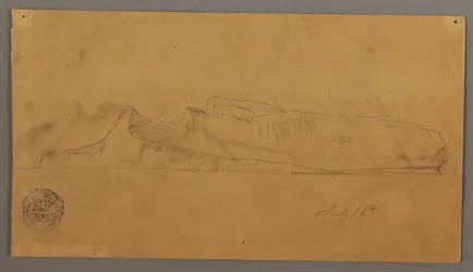 Kresba, plovoucí ledovec, 16. července 1859