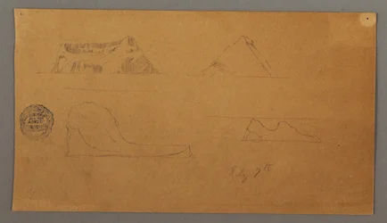 Kresba, plovoucí ledovce, 7. července 1859