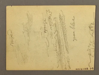 Kresba, Fragment kolonády, fontána, pravděpodobně 1868-69