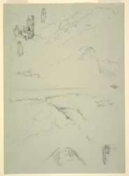 Kresba, z "near Golling", Rakousko, 5. srpna 1868