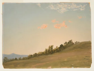 Kresba, Hillside, Hudson, New York, červenec 1870