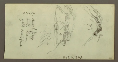 Kresba, Vrcholky kopců a svahy, pravděpodobně 1868
