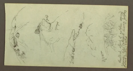 Kresba, Vrcholky kopců s balvany, pravděpodobně 1868