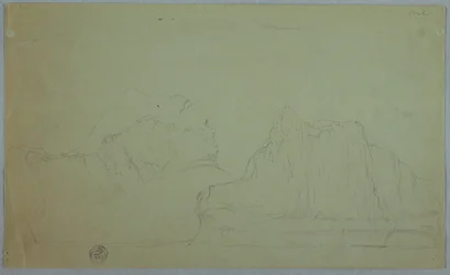 Kresba, Ledovec se dvěma vrcholy, červen nebo červenec 1859