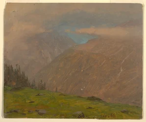 Kresba, Italské Alpy, září 1868