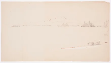 Kresba, jezero Millinocket, Maine, září 1878