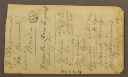 Kresba, Horská krajina; Verso: nápisy, 1885