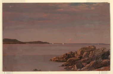 Kresba, Mt. Desert Island, pobřeží Maine, 1850
