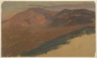 Kresba, hora Katahdin a Turner z dálky, 1860-78