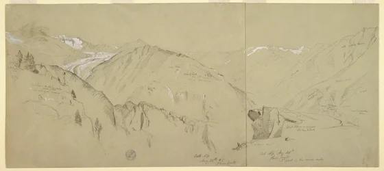 Kresba, Panoramatický pohled z Bel Arpu, 1868
