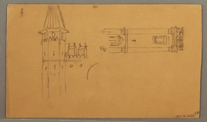 Kresba, pláně, architektonické studie, 4. června 1868