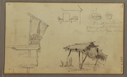 Kresba, Sketches, Ecuador or Colombia; Verso: Sketches, Ecuador or Colombia, 1857
