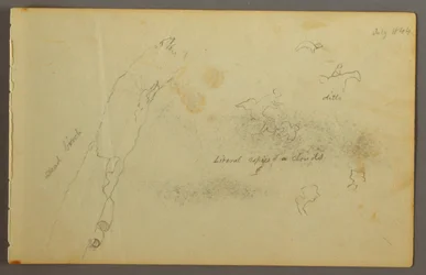 Kresba, Náčrtky mraků a mrtvé břízy, červenec 1844