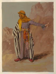 Kresba, Stojící beduín, pravděpodobně únor 1868