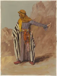 Kresba, Stojící beduín, pravděpodobně únor 1868