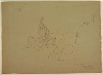 Kresba, "Socha Rock", září 1851