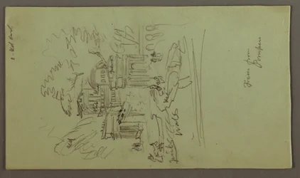 Kresba, studie fresky z Pompejí, pravděpodobně 1868-69