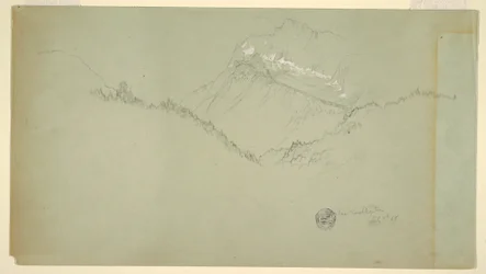 Kresba, vrchol Watzmann, nedaleko Berchtesgadenu, 9. července 1868