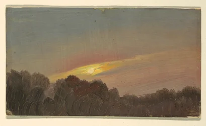 Kresba, západ slunce, 1865-66