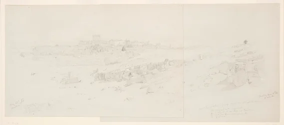Kresba, Chrámy za ranního světla, Baalbek, 12. května 1868