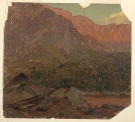 Kresba, Velká katahdinská pánev, Maine, 1860-70