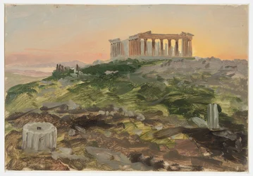 Kresba, Parthenon od jihovýchodu, duben 1869