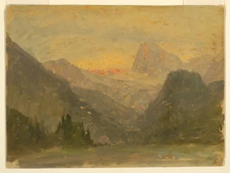 Kresba, Watzmann, u Berchtesgadenu, 1868